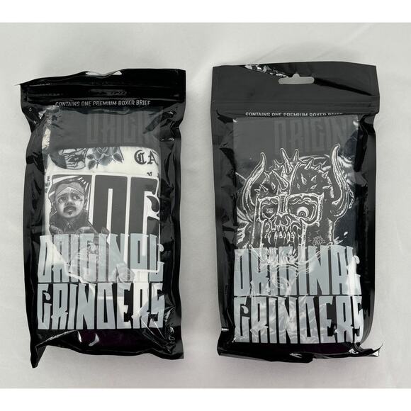 SRVNTZ x Original Grinders And Dark Metal OG Boxer Briefs Set Of 2 Mens 2X Black - Picture 1 of 12